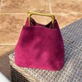 Genuine Suede Leather Women Shoulder Crossbody Bucket Bag Luxury Designer Ladeis Small Handbag for Woman Cowhide Female Tote New