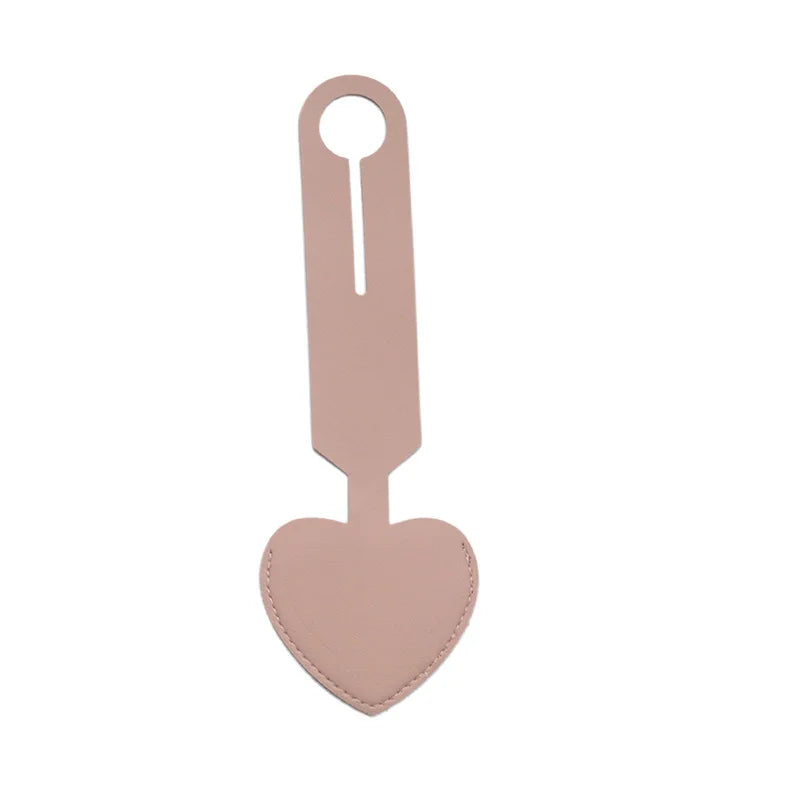 Creative Heart Shaped Leather Luggage Tag Write On Boarding Pass ID Tag Travel Gift