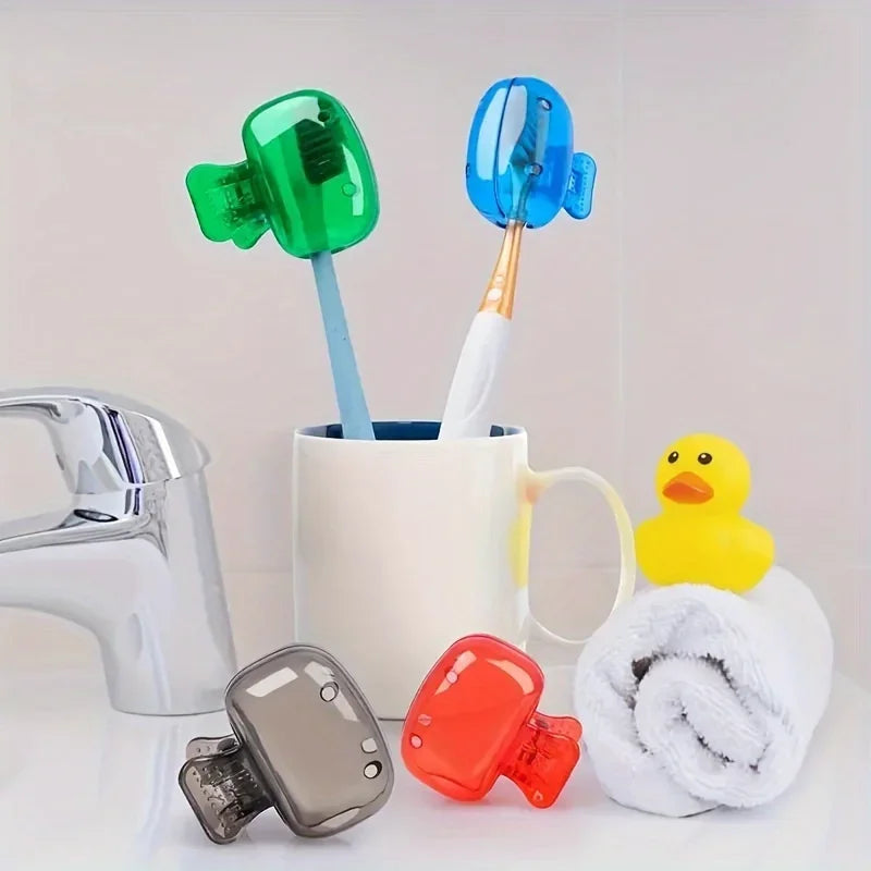 Household Toothbrush Storage Clip - Portable Travel Toothbrush Dust Protective Cap - Storage Box Portable Toothbrush Head