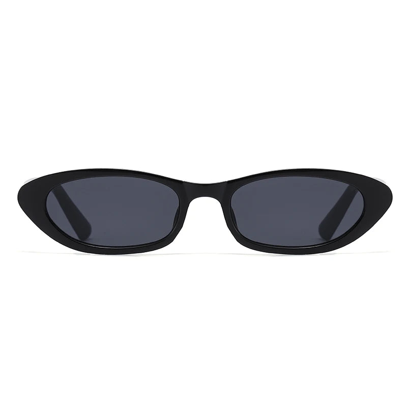 Hiking Eyewear Women's Black Sunglasses Fashion Brand Small Oval Frame Sun Glasses Ladies Retro Oval Eyewear Shade UV400