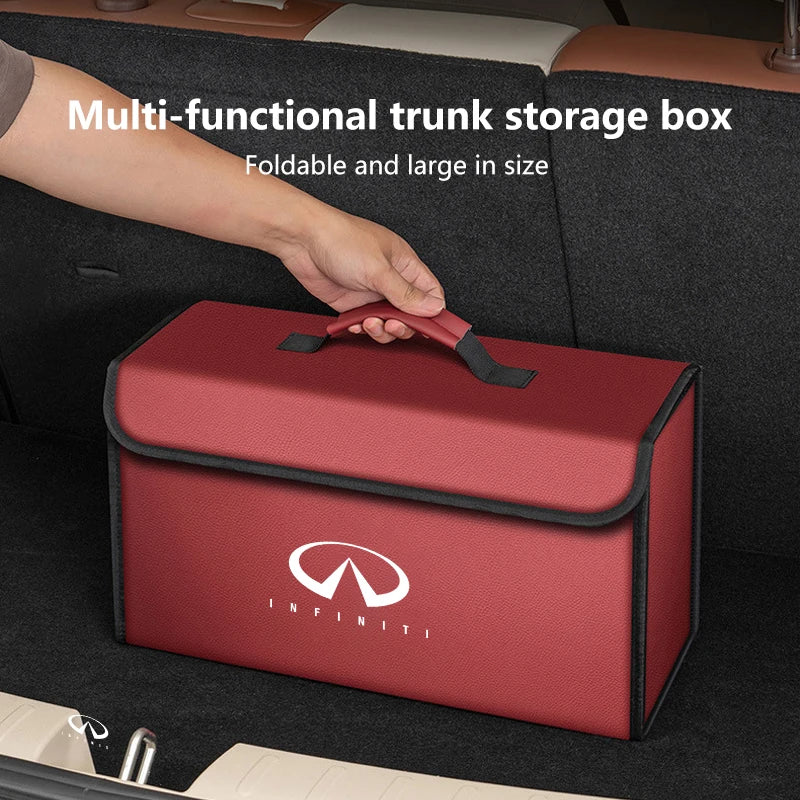 Car Trunk Organizer Box Foldable Storage Tidying Bag Auto Accessories For Infiniti Q70L QX50 Q50 QX30 QX60 QX80 Q60 Q30 QX70 Q70