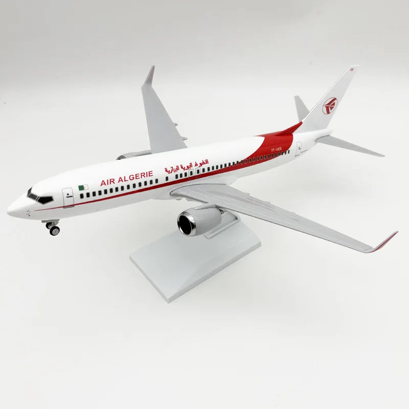 30cm plane b737 air ALGERIE Model airplanes resin Die-cast Toy planes with Wheel Stand for boys Christmas Gifts