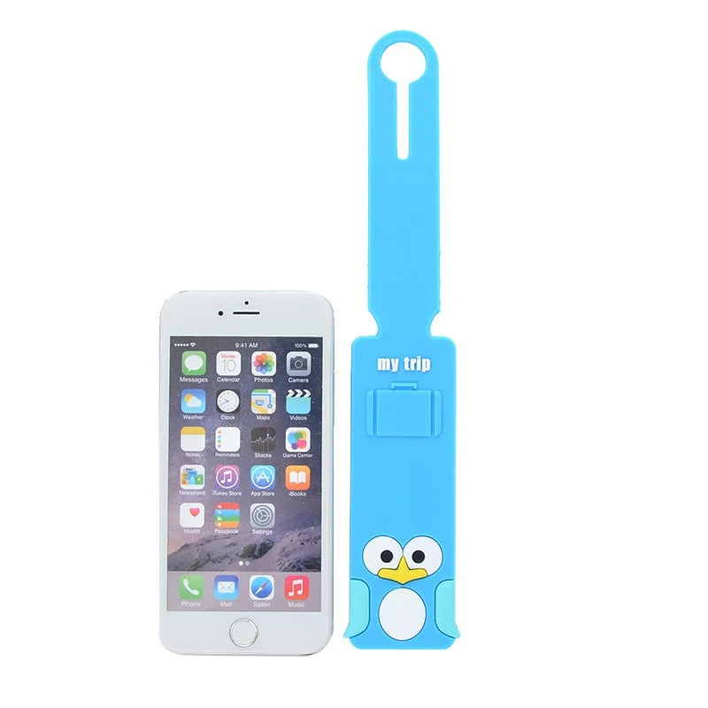 Cartoon Korean Creative Cute Silicone Flight Attendant Luggage Tag Tag, Boarding Pass, Suitcase Hang Tag, Consignment Tag