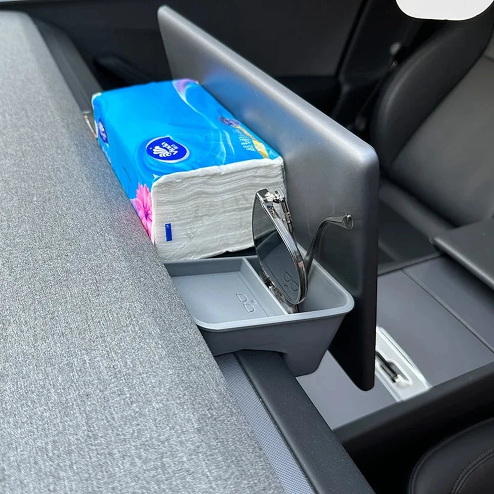 Tissue Box Glasses Holder Case Dashboard Storage Tray For Tesla Model 3 Y Juniper 2025 2026 Center Console Organizer Accessories
