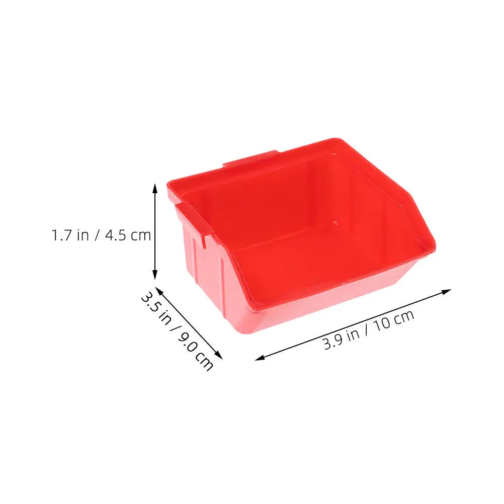 4Pcs High Capacity Stackable Storage Bins Sturdy ABS Material Small Parts Organizer for Toolboxes Workshop Garage Shed Storage