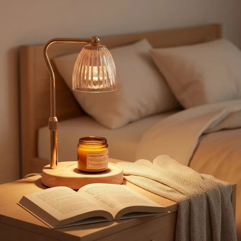 AC-220V Aromatherapy Candle Heating Lamp Deodorize 50W Dimmable Cafe Ambient Light Romantic Atmosphere Desktop Decorative Lamp