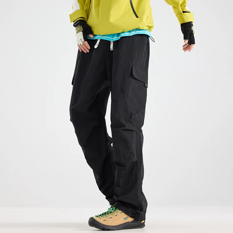 CHRLCK Men's Water-repellent Hiking Pants Scratch Resistance Fashion Cargo Pants Breathable Trousers Fishing Camping Pants