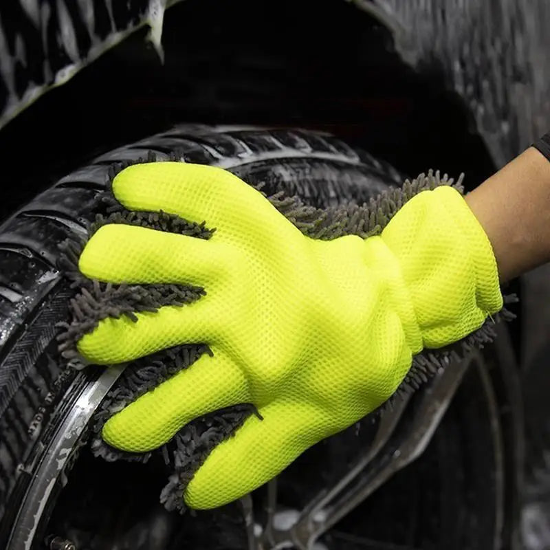 Automobile Cleaning Tools 1 2 Pack Microfiber Car Wash Gloves Sponges for Vehicle Detailing Home Washing