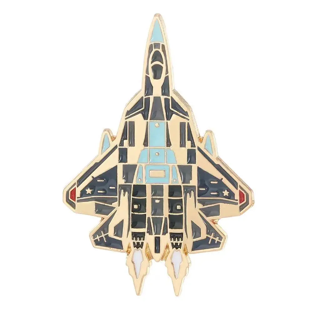 6pcs aircraft enamel brooch badge metal badge jewelry gift for friends and children