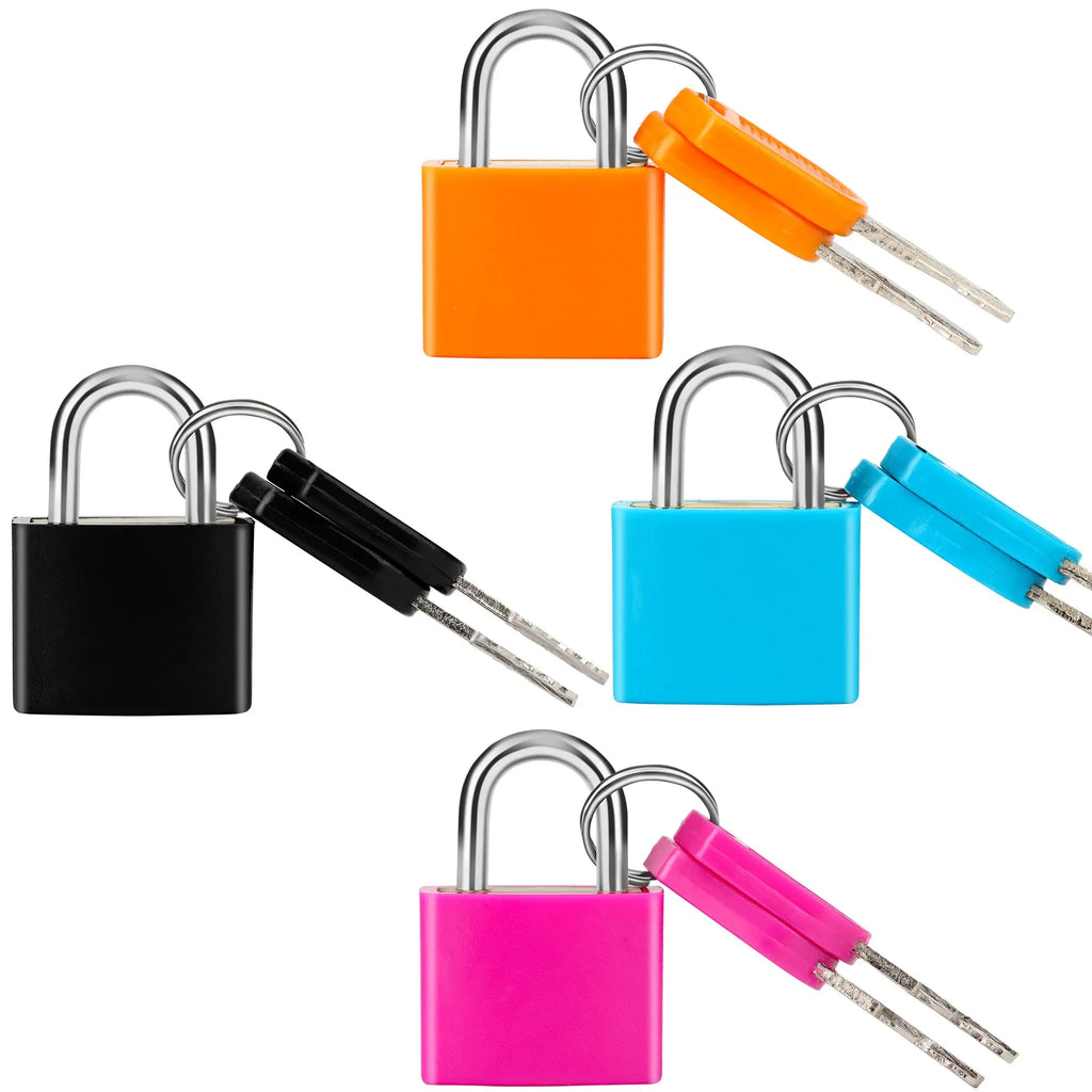 4 Pcs Suitcase Locks with Copper Keys Protect Your Belongings with Set of 4 Mini Padlocks Locks for Suitcases Backpacks