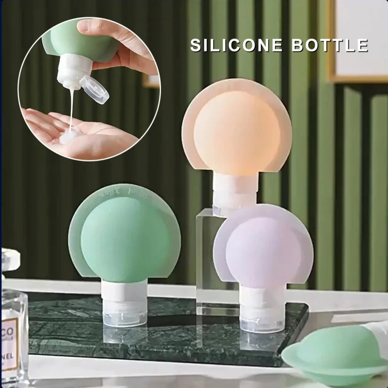 1/3pcs Portable Travel Bottles Soft Silicone Lotion Container Squeeze Tube Empty Bottle Shampoo Soap Travel Refillable Bottle