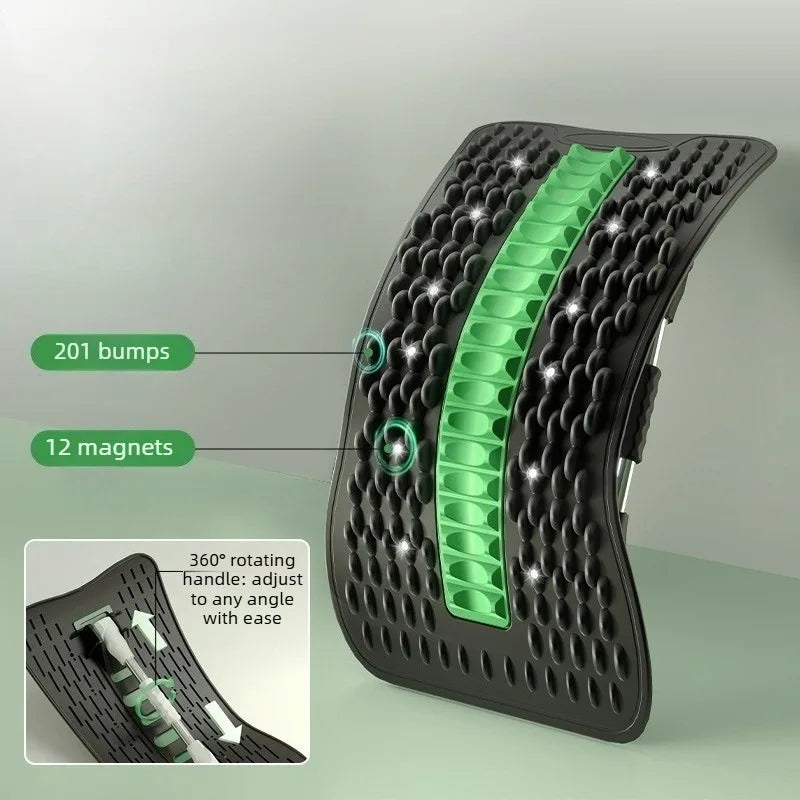 12Magnets Lumbar Vertebrae Relaxer Humpback Correction Shaping Back Stretcher Back Pain Relief Stretching Massager for Women&Men