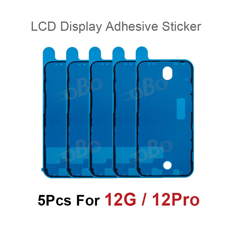 5Pcs LCD Display Adhesive Waterproof Seal Sticker for iPhone 12 13 Mini XS 11 Pro Max X XR Front Side Seal Tape Glue Repair