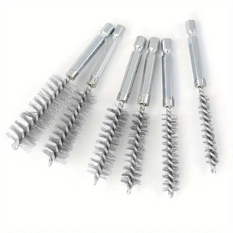 3/9Pcs Copper Pipe Cleaner Set for Power Drill Tube Cleaning Brush Cleans Copper Pipes Tubes and Fittings for Soldering