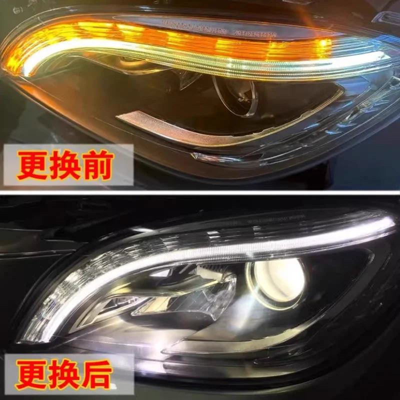 For Mercedes-Benz W166 ML350 ML400 2013-2015 DRL Car Headlight Light Guide Plate Daytime Running Tube Daytime Running Light Bar