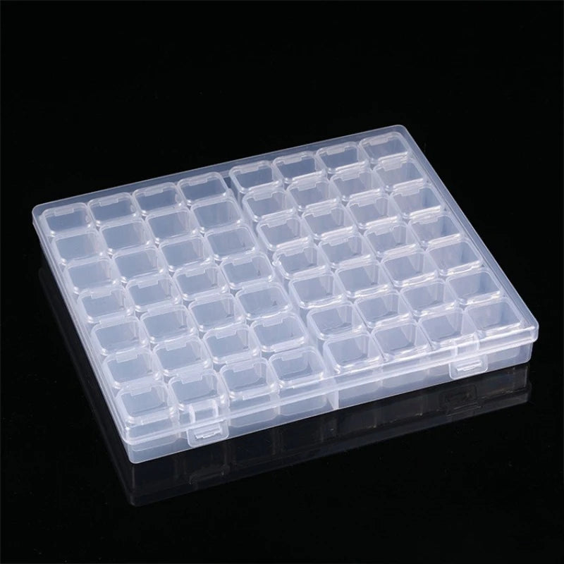 1pc Adjustable Dividers Clear Plastic Storage Organizer Box - Craft & Sewing Supplies Container with Removable Compartments