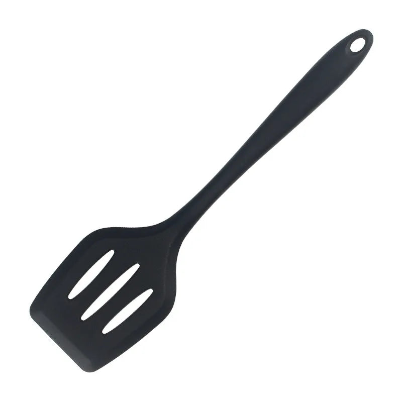 1/7pc Silicone Kitchen Utensil Set Non-Stick Spatula, Soup Ladle, Slotted Turner & 4 Tools | 450 ° F Heat-Resistant, Dishwashe S