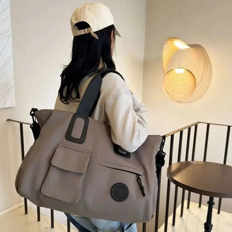 Short Trip Bag Women's Large Capacity Handheld Lightweight Luggage Bag Outdoor Soft Storage Bag Gym Bag