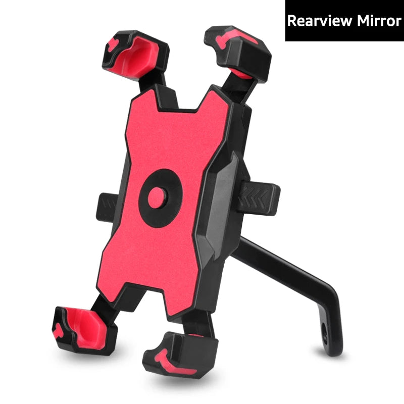Bike Bicycle Handlebar Mobile Phone Holder Stand Universal Scooter Motorcycle Motorbike Rearview Mirror Cellphone Mount Support