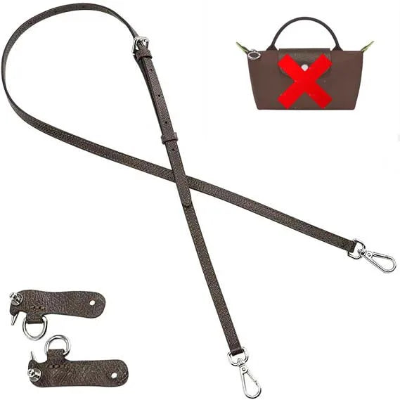 Leather Replacement Crossbody Bag Strap For Longchamp Mini Bag Shoulder Strap Without Punching Modification Bag Accessories