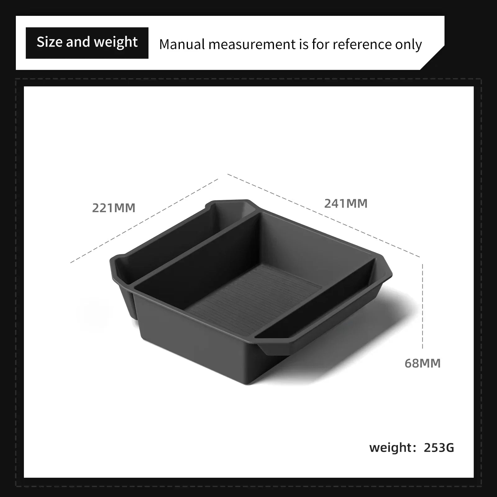 Smabee for Tesla Cybertruck 2024-2026 Car Center Armrest Storage Box Organizing Tidying Tray Auto Pickup Interior Accessories