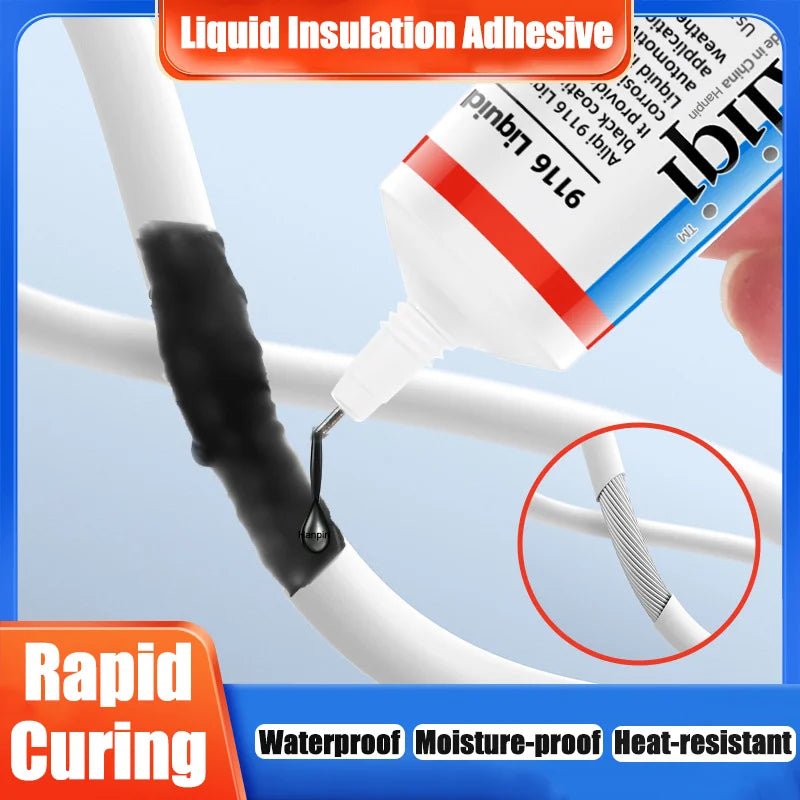 Waterproof Liquid Electrical Tape Rubber Insulating Cable Wire Coat Glue Insulation Adhesives Sealer Home Fix Line Glue