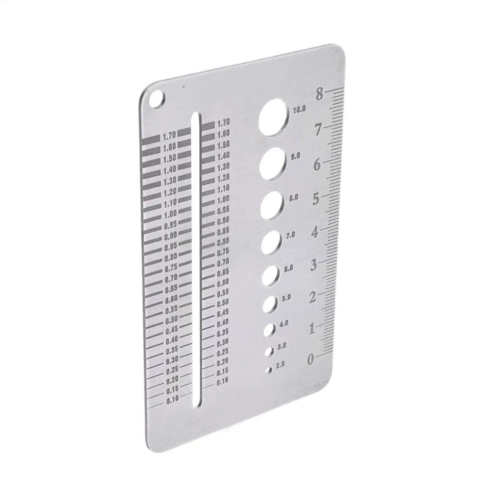 Stainless Steel Crack Width Gauge Card Precision Gap Measuring Tool for Concrete Wall Inspection Home & Construction Monitoring