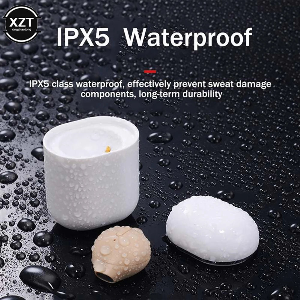 X20 Ultra Mini Wireless Single Earphone Hidden In-ear With Button Control Waterproof Bluetooth Earphone With Charging Case