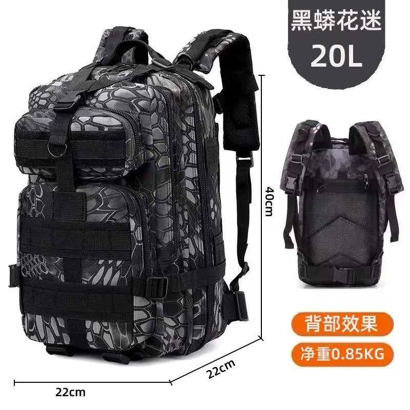 20L/45L 1680D Nylon Waterproof Trekking Fishing Hunting Bag Backpack Outdoor Rucksacks Tactical Sports Camping Hiking