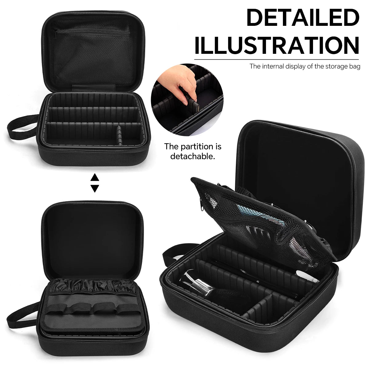 Large Capacity Barber Tool Storage Bag Multi-Function Organizer for Haircut Scissors Clippers Combs Styling Tools Valise Case