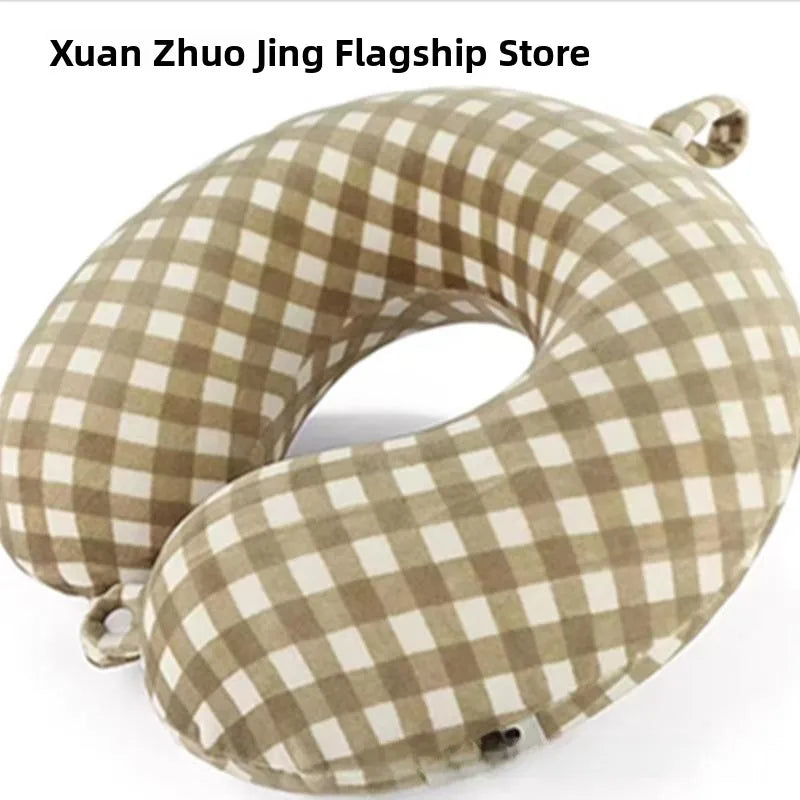 Memory Foam U-aped Ne Pillow Travel Pillow Office Nap Support Stretchable Foldable Children's Plant Floral Patterned Pillow