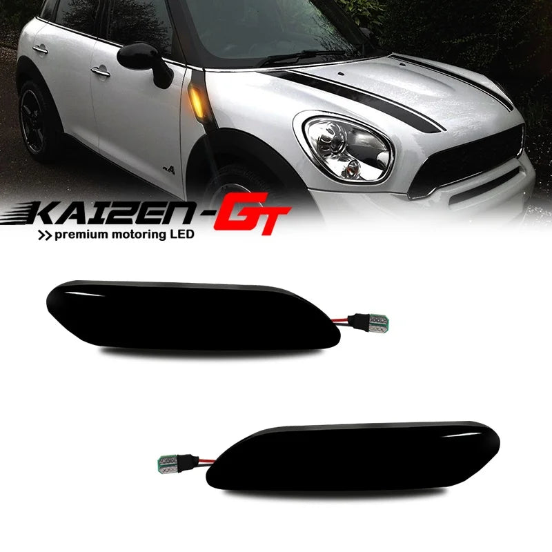 Amber LED Car Front Bumper Side Marker Indicator Lights Turn Signal Light For MINI Cooper R60 Countryman & R61 Paceman 2011-2016