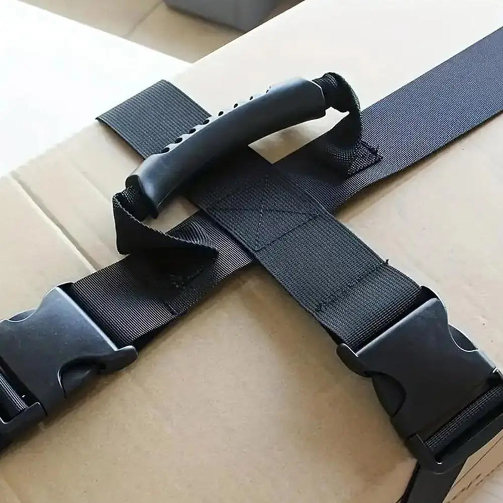 Black Nylon Webbing Strap Portable Adjustable Nylon Strapping Tape Heavyweight Strapping Band for Luggage Moving Accessories Kit