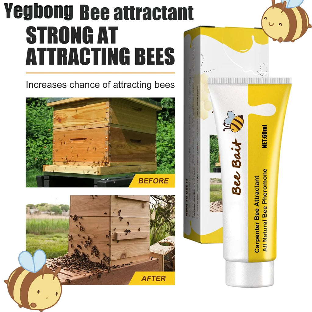 Outdoor Beekeeping Bee Attractant Bait - Easy Catching Bee Queen Pheromone Lure Swarm Commander for Honey Hive Attraction