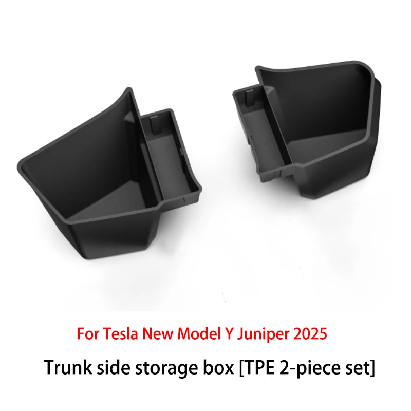 FutCarter For Tesla Model Y Juniper 2025+TPE Car Trunk Side Storage Box New Cover Mat Partition Board Stowing Space Decoration