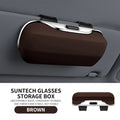 Press Switch Car Glasses Box Sun Visor Glasses Holder Internal Soft Fabric Scratch Resistant Shock-proof Eyeglasses Storage Case