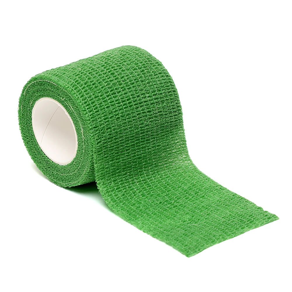 Black Sports Self-Adhesive Elastic Bandage with 4.8-Meter Elastic Knee Pads, 18 Colors for Fingers, Ankles, Palms, and Shoulders