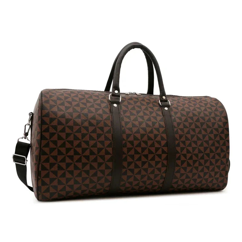 Fashion Retro Exquisite Geometric PU Large Capacity Travel Bags 2026 High Quality Classic Color Matching Shoulder Bags for Women