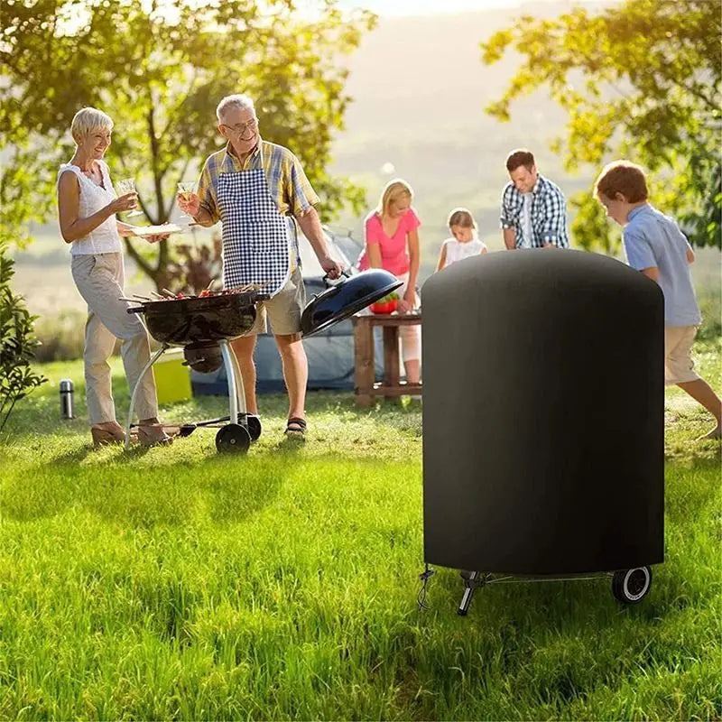 1Pc Oxford BBQ Grill Cover, Waterproof Sunproof Outdoor Patio Fire Pit Protector