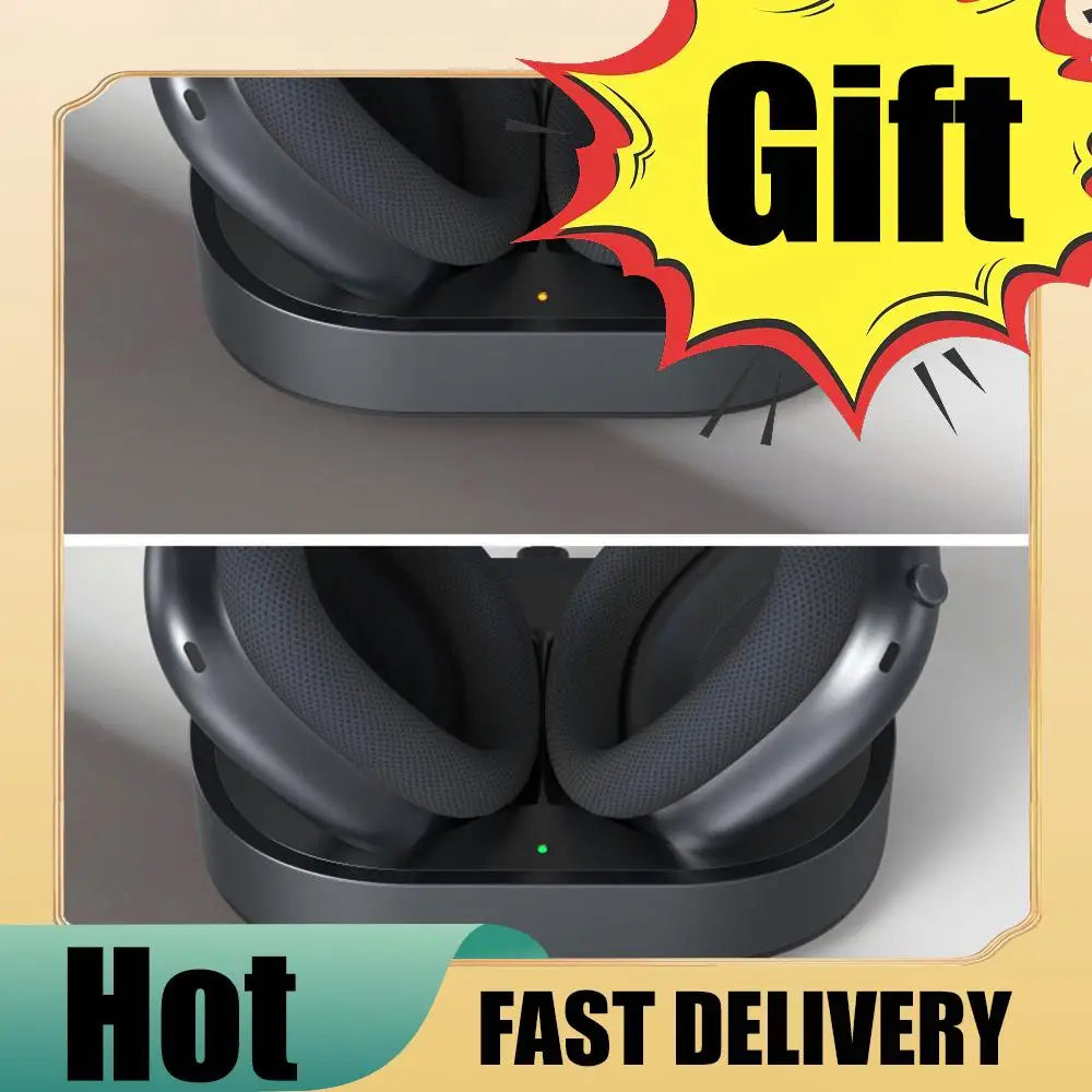 Headphone Charging Station for AirPods Max Headphones Magnetic Headset Charger Dock USB-C with Dual Connectors Anti-Scratch