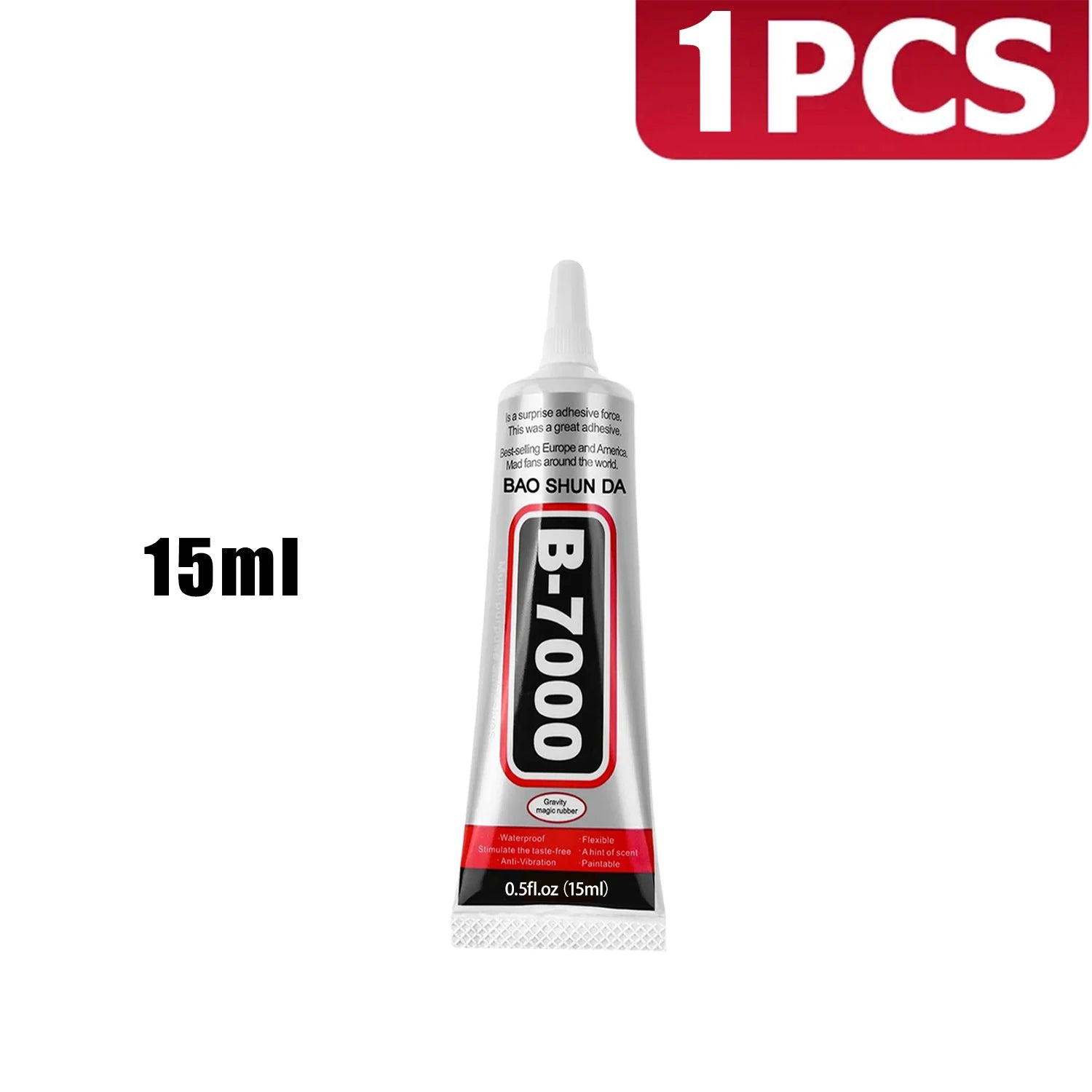 B-7000 Glue Clear for Rhinestone Crafts, Jewelry and Bead Adhesive B7000 Semi Fluid High Viscosity Glues for Clothes Shoes Fabri