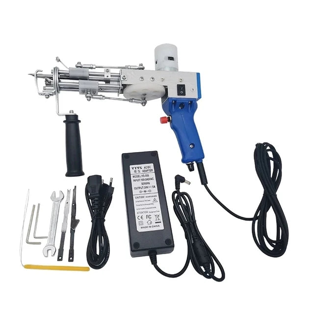 Tufting Gun 2 in 1 Set Electric Carpet Tufting Gun Electric Carpet Tapis Knitting Tufting Pistol Weaving Flocking Rug Machine