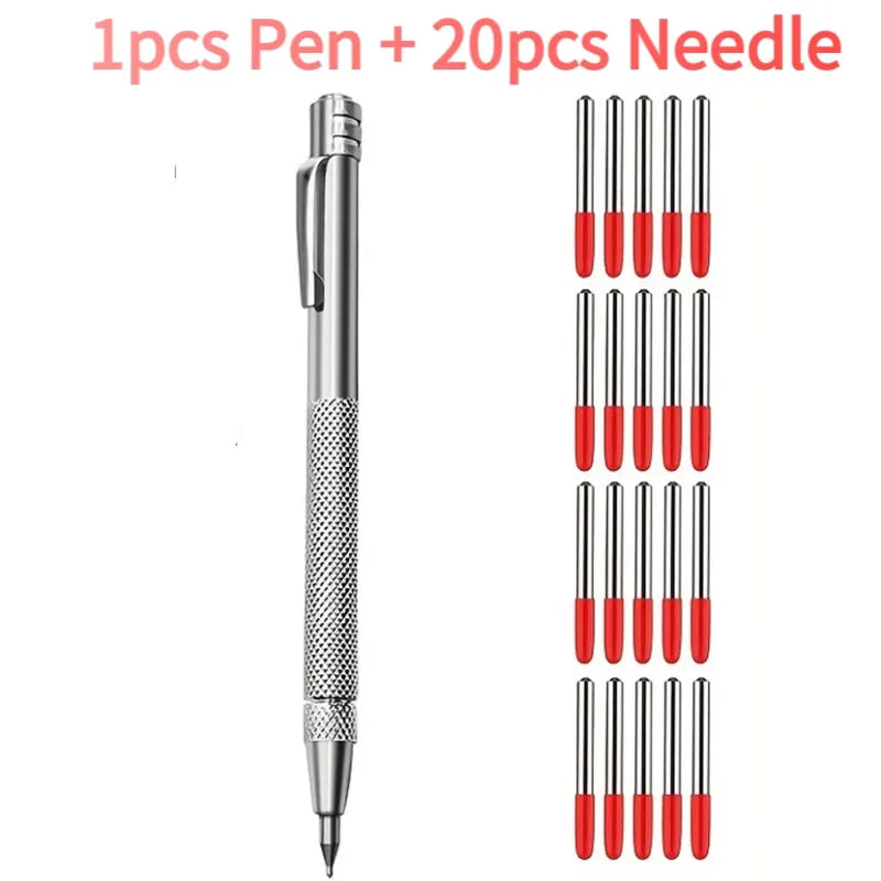 25/21/17/11/6PCS Carbide Tip Scriber Engraving Pen For Engraving Metal Sheet Stainless Steel Ceramic Glass Scribing Hand Tools