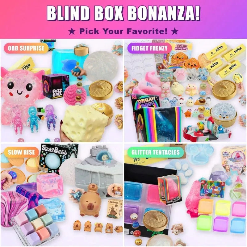 Squish Time Nee Doh Mystery Blind Box Random Squeeze Fidget Stress Relief Toy Cute Sensory Toy for All Ages