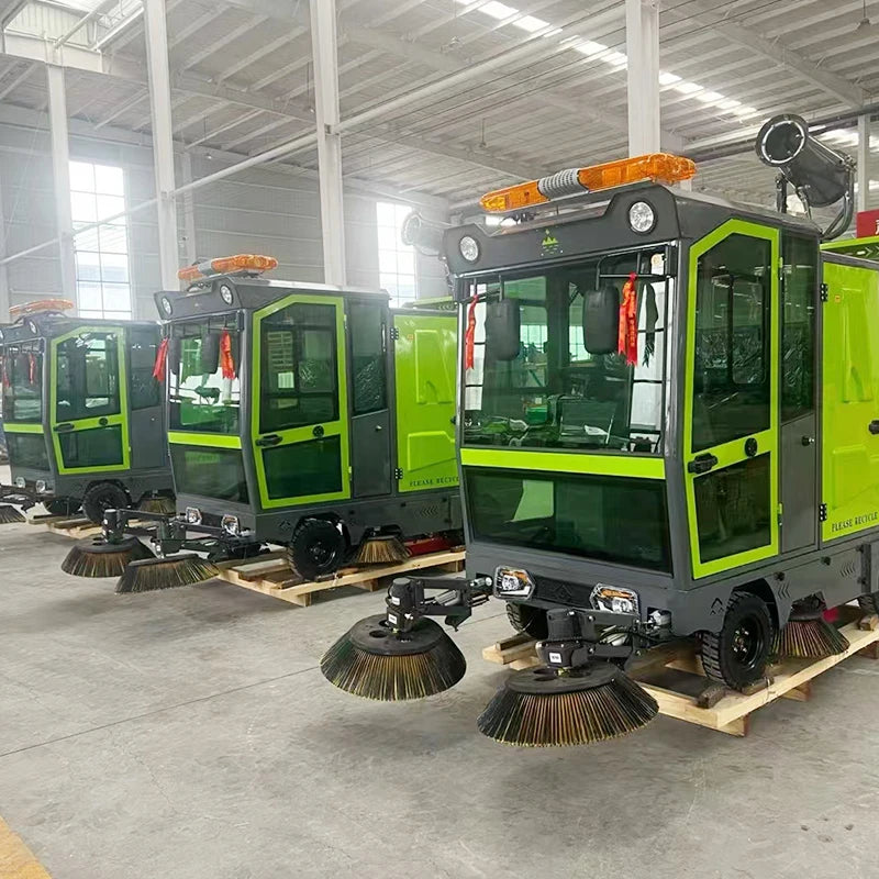 Electric Car Sweeper Battery Powered Floor Sweeper Machine Factory Workshop City Street Road Cleaning Truck