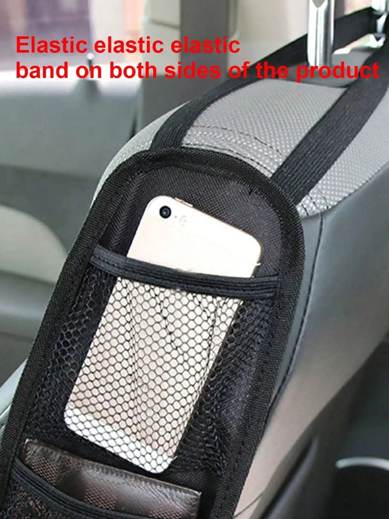 Multiple Pocket Seat Side Storage Bags, Car Multi-Functional Storage Mesh Bags, Capable of Holding Mobile Phones and Wallets