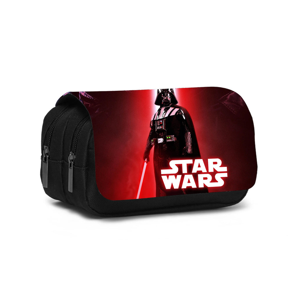 Star Wars Movie Double layered Pencil Case Large Capacity Stationery Organizer Bag for Boy Girls and Students Pen Bag