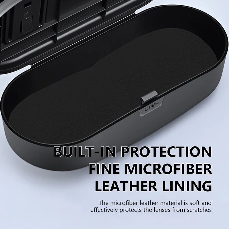 Car Sun Visor Glasses Case Anti-Scratch Sunglasses Storage Box Glasses Holder Organizer Universal for 99% Car Models