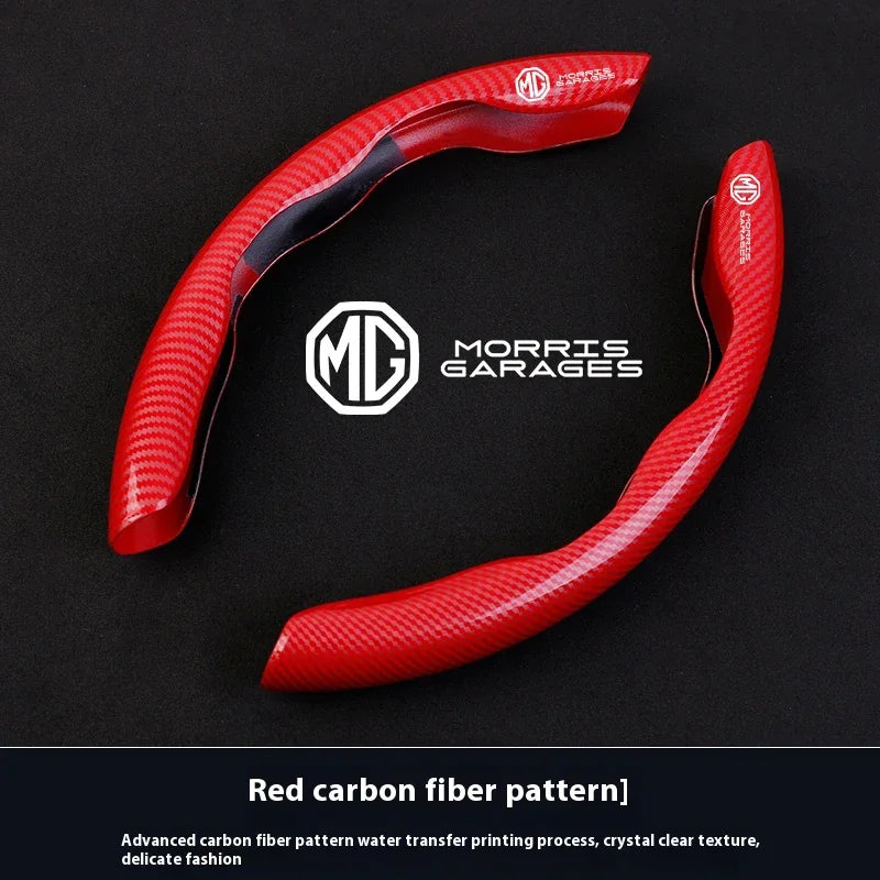 For MG ZS MG5 GS HS GT ZST MG3 MG6 MG7 Hector EZS MG3SW EZS-Pure Pilot Accessories Car Carbon Fiber Texture Steering Wheel Cover