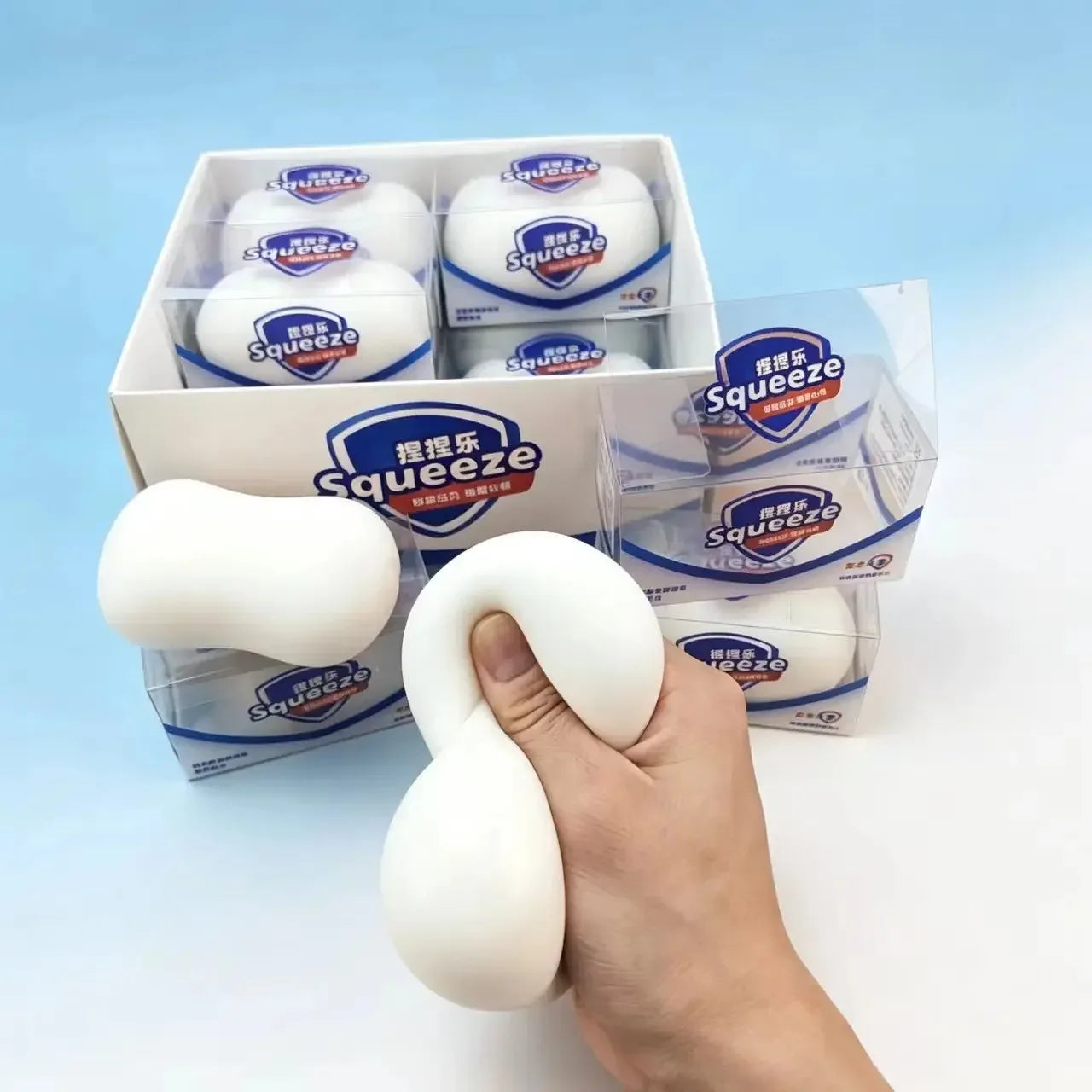 Caja Sorpresa de Moda: Squishy Mochi de Pata de Gato Kawaii, Juguete Sensorial de Comida Simulada, Lindo Juguete Antiestrés para